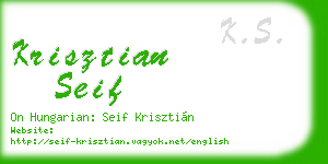 krisztian seif business card